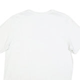 NIKE Mens White Black Logo T-Shirt L Short Sleeve Crew Neck Classic Cotton Blend