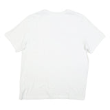 NIKE Mens White Black Logo T-Shirt L Short Sleeve Crew Neck Classic Cotton Blend