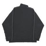 REEBOK Mens Black Zip Jacket M Polyester Plain Lightweight Sportswear Sports