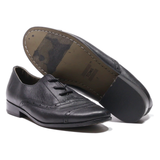 TOMS Derby Shoes Black Leather Womens UK 5