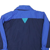 Womens Blue & Turquoise Colourblock Plain Zip Jacket XL Polyester Blend