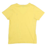 POLO SPORT RALPH LAUREN Womens Yellow Cotton V-Neck T-Shirt XL Short Sleeve