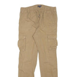KIABI Womens Cotton Blend Beige Slim Cargo Trousers W28 L29 Drawstring Casual