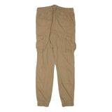 KIABI Womens Cotton Blend Beige Slim Cargo Trousers W28 L29 Drawstring Casual