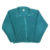BANFF Womens Teal Plain Full Zip Polyester Jumper L Casual Warm Layer