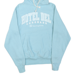 CHAMPION REVERSE WEAVE Mens Blue Hoodie S Hotel Del Coronado Cotton Blend