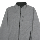 CHAMPION Mens Grey Polyester Zip Jacket M Woven Plain Lightweight Casual