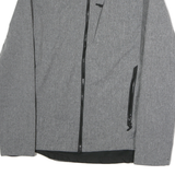 CHAMPION Mens Grey Polyester Zip Jacket M Woven Plain Lightweight Casual