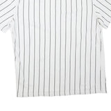 KARL KANI Mens White & Black Stripe T-Shirt M Short Sleeve Crew Neck Cotton