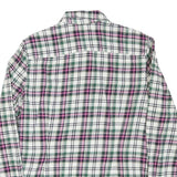 TOMMY HILFIGER Womens White Green Pink Checked Shirt L Casual Cotton Blend