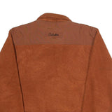 CABELA'S Mens Brown Zip Jacket L Polyester Fleece Casual Outdoor Warm