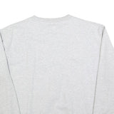 KARL KANI Womens Grey Sweatshirt Crew Neck M Printed Logo Pullover Cotton Blend