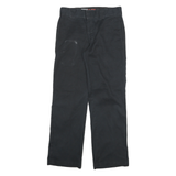 DICKIES Mens Cotton Blend Black Regular Fit Straight Trousers W28 L29 Workwear