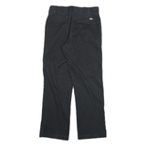 DICKIES Mens Cotton Blend Black Regular Fit Straight Trousers W28 L29 Workwear