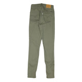 LEVI'S Womens Cotton Blend Green Slim Skinny Trousers W25 L28 Casual Everyday