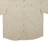 WRANGLER Mens Beige Cotton Blend Short Sleeve Shirt XL Casual Workwear