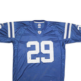 REEBOK Mens Blue & White NFL Player 29 Jersey XL Short Sleeve V-Neck Sportswear