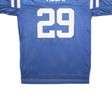 REEBOK Mens Blue & White NFL Player 29 Jersey XL Short Sleeve V-Neck Sportswear