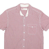 LEVI'S Mens Red & White Check Shirt S Short Sleeve Cotton Blend Casual Summer