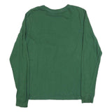 NIKE Mens Green Long Sleeve Crew Neck Cotton Blend T-Shirt S Logo Camouflage