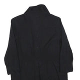 GUESS Womens Black Shirt Long Sleeve Button Neck S Lightweight Polyester