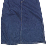 LL BEAN Womens Blue Denim Straight Knee Length Woven Cotton Blend Skirt XS