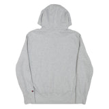 CHAMPION Mens Grey Pullover Hoodie M Classic Logo Cotton Blend