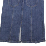 LIQUID Womens Blue Denim Pencil Knee Length Cotton Skirt Size S Casual