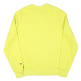 CHAMPION Mens Yellow Crew Neck L Cotton Blend Logo Sweatshirt