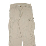 CARHARTT Mens Beige Cotton Blend Regular Cargo Trousers W32 L32 Casual Workwear
