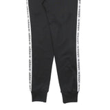 ADIDAS Womens Joggers Black & White Logo Tape Slim Tapered UK 10 W28 L29