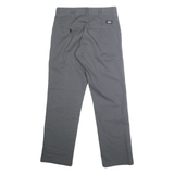 DICKIES Mens Cotton Blend Grey Regular Straight Trousers W28 L30 Workwear Zip