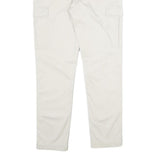 YES OR NO Mens Cotton Blend White Regular Straight Trousers W32 L30 Casual