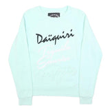 FILLES A PAPA Womens Light Blue Sweatshirt M Crew Neck Casual Pullover Cotton