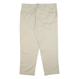 DICKIES Mens Regular Fit Beige Cotton Blend Zip Trousers W42 L30 Classic