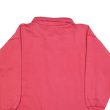 PRO SPIRIT Womens Red Polo Collar L Cotton Blend Sweatshirt Casual Pullover