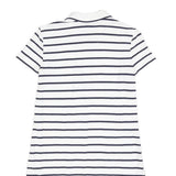 TOMMY HILFIGER Womens White & Navy Striped Polo Cotton Mini Dress XS Classic Fit