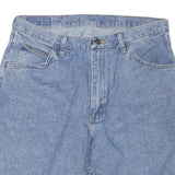 WRANGLER Womens Denim Blue Casual Shorts XL W38 Cotton Blend Relaxed Fit
