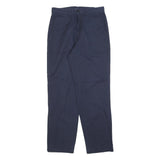 DOCKERS Womens Cotton Blend Navy Blue Regular Fit Straight Leg Trousers W28 L28