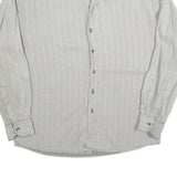 ATLANTIC CONNECTION Womens Grey Printed Shirt Long Sleeve Button Neck L