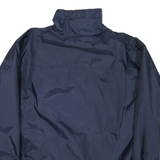 Womens Navy Blue Reversible Nylon Jacket L Lightweight Zip Front