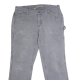 CARHARTT Womens Cotton Blend Grey Classic Straight Trousers W36 L30 Workwear