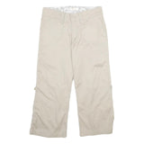 LEE Womens Shorts Beige Casual UK 10 W30 Cotton Blend Lightweight