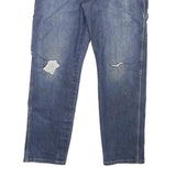 DICKIES Mens Jeans Blue Regular Straight Denim Medium W36 L28 Workwear Zip