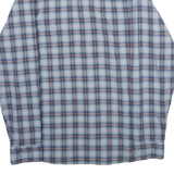 WRANGLER Mens Blue & Orange Checked Long Sleeve Shirt L Casual Cotton