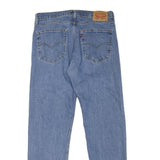 LEVI'S 505 Mens Blue Classic Straight Denim Medium W36 L32 Button Fly Jeans
