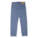 LEVI'S 505 Mens Blue Classic Straight Denim Medium W36 L32 Button Fly Jeans