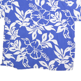 FLY SURF Mens Blue & White Hawaiian Shirt XL Cotton Blend Short Sleeve Casual