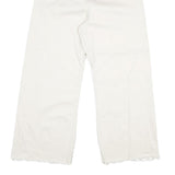 Womens White Regular Fit Straight Cotton Jeans W31 L26 Zip Closure Casual