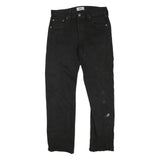 LEVI'S 501 Mens Black Regular Straight Denim W30 L29 Button Cotton Blend Jeans